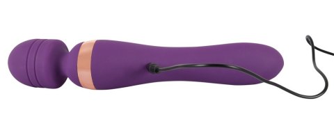 Wibrator masażer podwójny Javida fioletowy silikonowy USB 22 cm JAVIDA