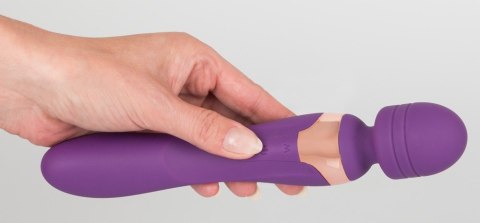 Wibrator masażer podwójny Javida fioletowy silikonowy USB 22 cm JAVIDA