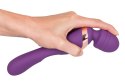 Wibrator masażer podwójny Javida fioletowy silikonowy USB 22 cm JAVIDA