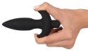 Wibrujący korek analny Black Velvets czarny silikonowy mały 13 cm Black Velvets