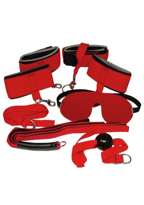 Zestaw bondage Red Giant Bad Kitty 8 elementów czerwony Bad Kitty