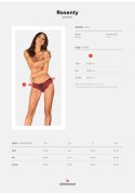 Figi koronkowe Rosenty Obsessive z różami XL 2XL Obsessive