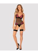 Gorset i stringi Obsessive Rosenty czarny XS/S Obsessive