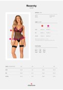 Gorset i stringi Obsessive Rosenty czarny XS/S Obsessive