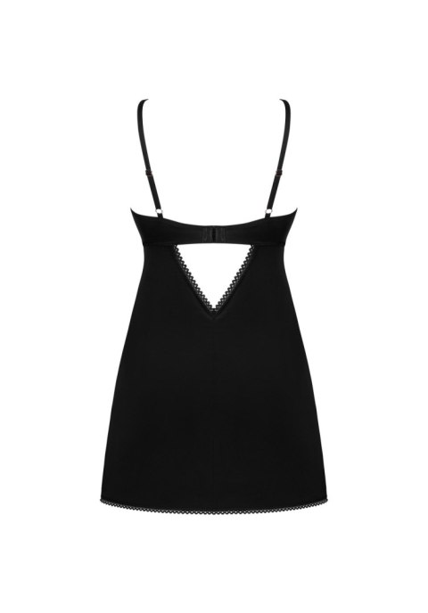 Koszulka nocna Rosenty z stringami Obsessive czarna M/L Obsessive