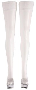 Pończochy samonośne Cottelli LEGWEAR białe 17 den Cottelli LEGWEAR