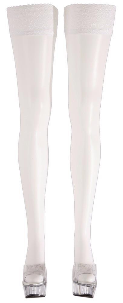 Pończochy samonośne Cottelli LEGWEAR białe Cottelli LEGWEAR