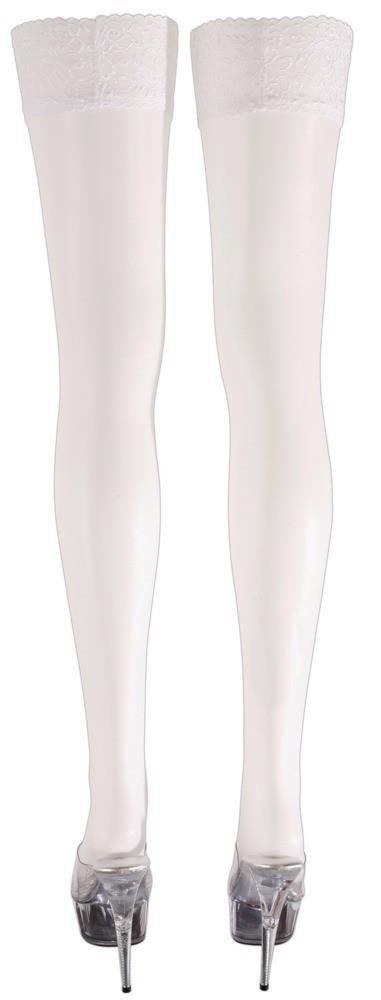 Pończochy samonośne Cottelli LEGWEAR białe Cottelli LEGWEAR
