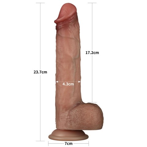 9'' Sliding Skin Pro Dual Layer Silicone Dong