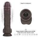 10" Vibrating Sliding Skin Pro II Silicone Dong (Black)