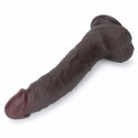 10" Vibrating Sliding Skin Pro II Silicone Dong (Black)