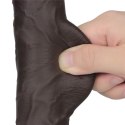 10" Vibrating Sliding Skin Pro II Silicone Dong (Black)