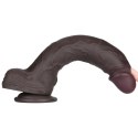 10" Vibrating Sliding Skin Pro II Silicone Dong (Black)