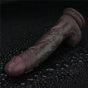10" Vibrating Sliding Skin Pro II Silicone Dong (Black)