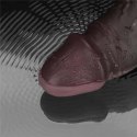 10" Vibrating Sliding Skin Pro II Silicone Dong (Black)