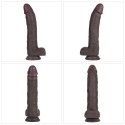 10" Vibrating Sliding Skin Pro II Silicone Dong (Black)