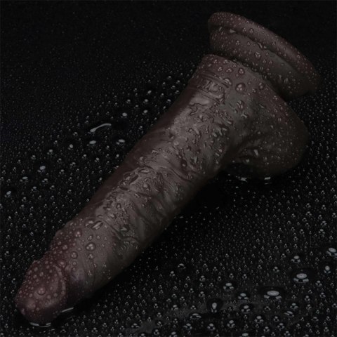 7'' Sliding Skin Pro II Dual Layer Silicone Dong (Black)