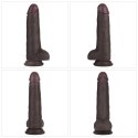 8.5"8.5" Vibrating Sliding Skin Pro II Silicone Dong (Black)