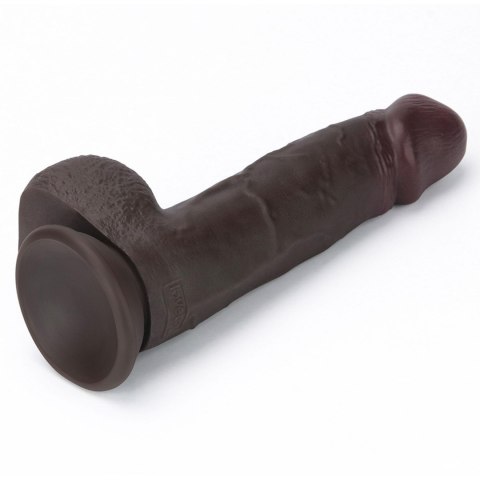 8'' Sliding Skin Pro II Dual Layer Silicone Dong (Black)