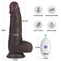 8" Vibrating Sliding Skin Pro II Silicone Dong (Black)