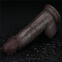 8" Vibrating Sliding Skin Pro II Silicone Dong (Black)
