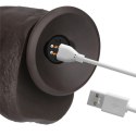 8" Vibrating Sliding Skin Pro II Silicone Dong (Black)