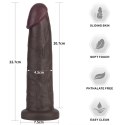9'' Sliding Skin Pro II Dual Layer Silicone Dong (Black)