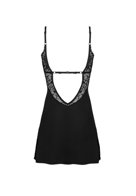 Bellastia koszulka i stringi Obsessive czarne XL/2XL Obsessive