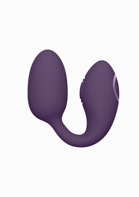 Dwusilnikowy stymulator łechtaczki i punktu G Vive Aika fioletowy USB 9cm Vive