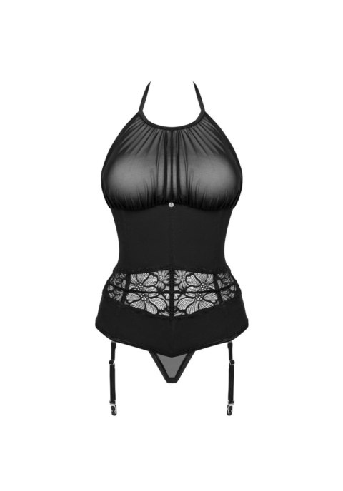 Gorset z stringami Serafia Obsessive czarny XS/S Obsessive