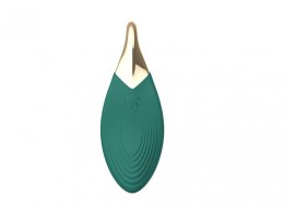 Mini wibrator naszyjnik Liberty Leaf zielony silikonowy Liberty