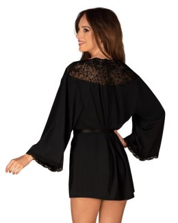 Peniuar Obsessive Bellastia czarny koronkowy XL/2XL Obsessive