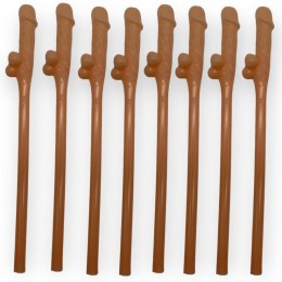 Słomki do picia w kształcie penisa Kinky Pleasure 19 cm 10 sztuk Kinky Pleasure