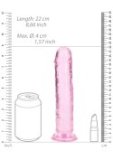 Dildo żelowe RealRock przezroczyste z przyssawką 20 cm RealRock