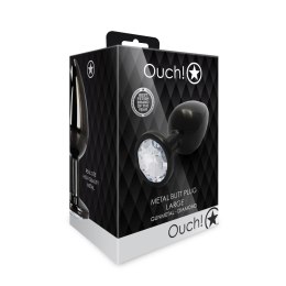 Duży korek analny z okrągłym klejnotem Ouch! 8 cm Ouch!