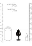 Duży korek analny z okrągłym klejnotem Ouch! 8 cm Ouch!