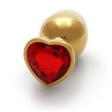 Korek analny Heart Gem duży złoty Ouch 8 cm Ouch!