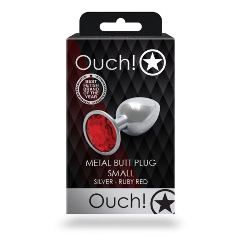 Korek analny z okrągłym klejnotem Ouch mały 6 cm Ouch!