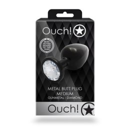 Korek analny z okrągłym klejnotem Ouch! średni 7 cm Ouch!