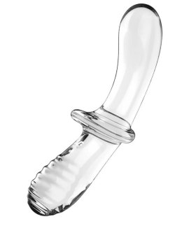 Szklane dildo Satisfyer Double Crystal transparentne Satisfyer