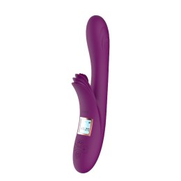 Wibrator Lilo dwusilnikowy silikonowy podgrzewany fioletowy USB B - Series Lyla