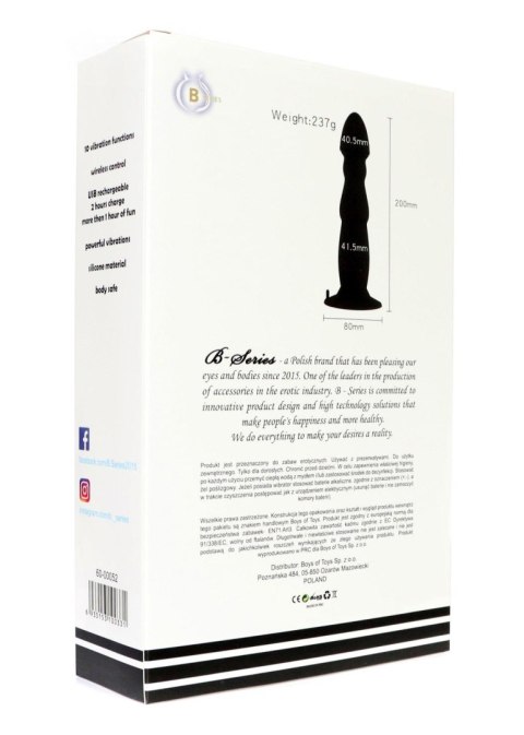 Masażer prostaty silikonowy z pilotem USB 10 funkcji B Series Power B - Series Power