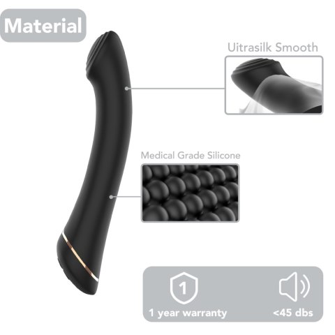 Wibrator punktu G silikonowy Gwand czarny USB B - Series Joy