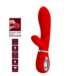 Wibrator silikonowy króliczek punktu G Pretty Love Thomas czerwony USB Pretty Love