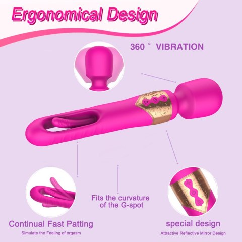 Wibrator z ruchomym języczkiem B Series Cute różowoczerwony USB B - Series Cute