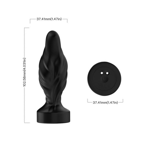 Wibrujący korek analny Limonster czarny 9 trybów USB wodoodporny B - Series Joy