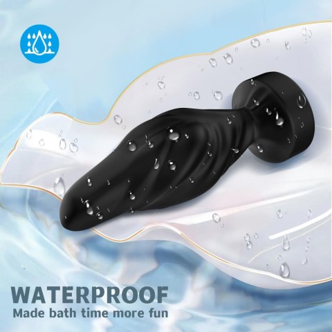 Wibrujący korek analny Limonster czarny 9 trybów USB wodoodporny B - Series Joy