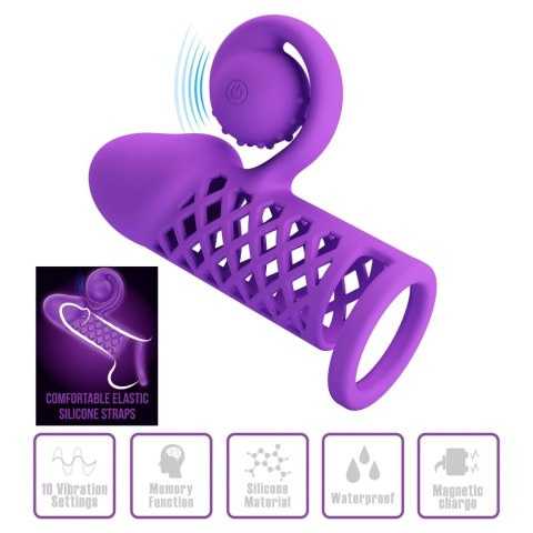 Przedłużka na penisa Romance stymulator łechtaczki 10 wibracji USB Romance
