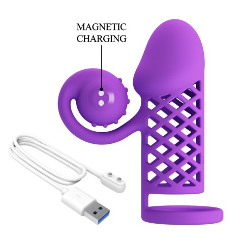 Przedłużka na penisa Romance stymulator łechtaczki 10 wibracji USB Romance