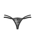 Stringi otwarte Obsessive Nutris czarne M/L koronka Obsessive